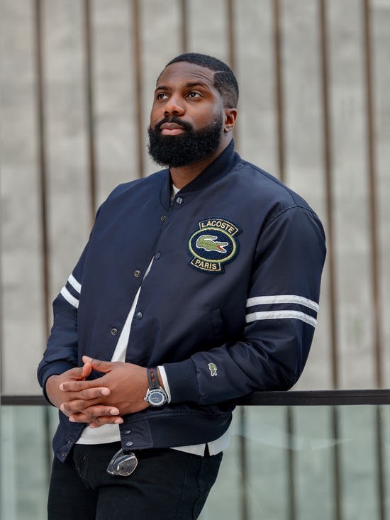 Lacoste Other - Lacoste Navy Bomber Jacket with Crest Patch